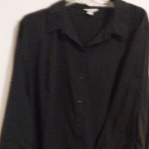 Dress Barn Black Button Down Shirt